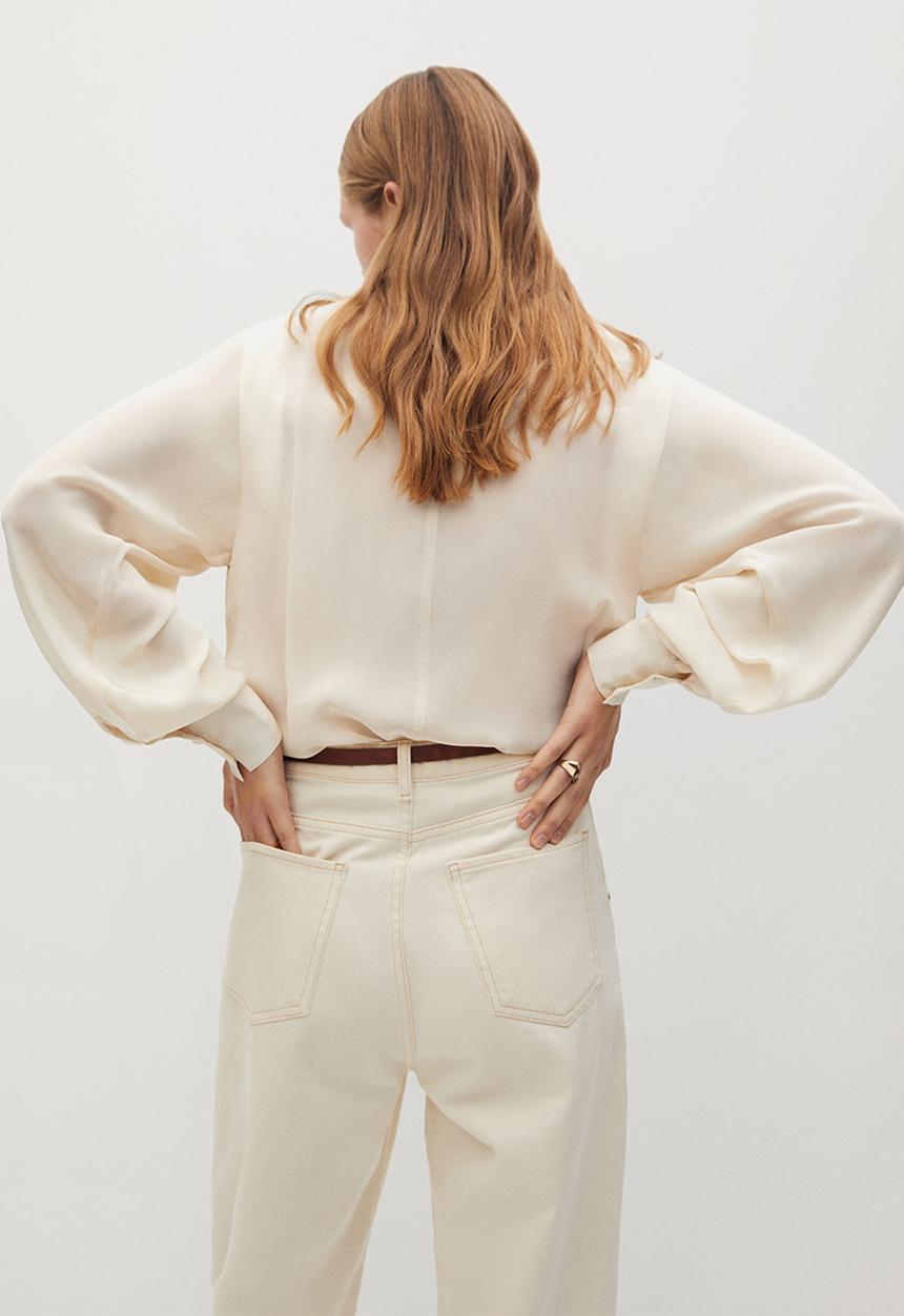 MANGO - Blouse masi - neutral