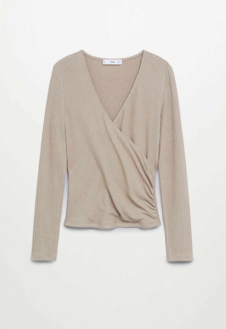 MANGO - T-shirt baila - pastel grey