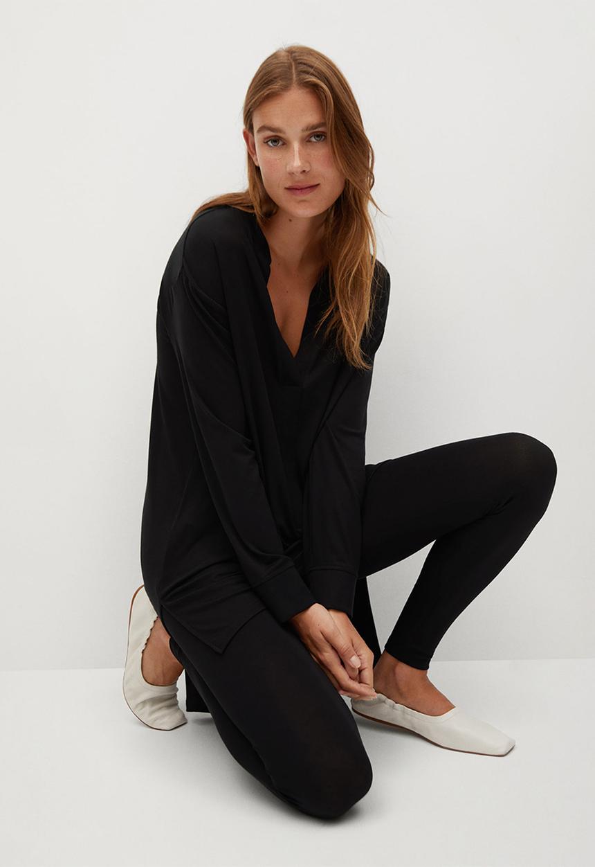MANGO - Leggings albano - black