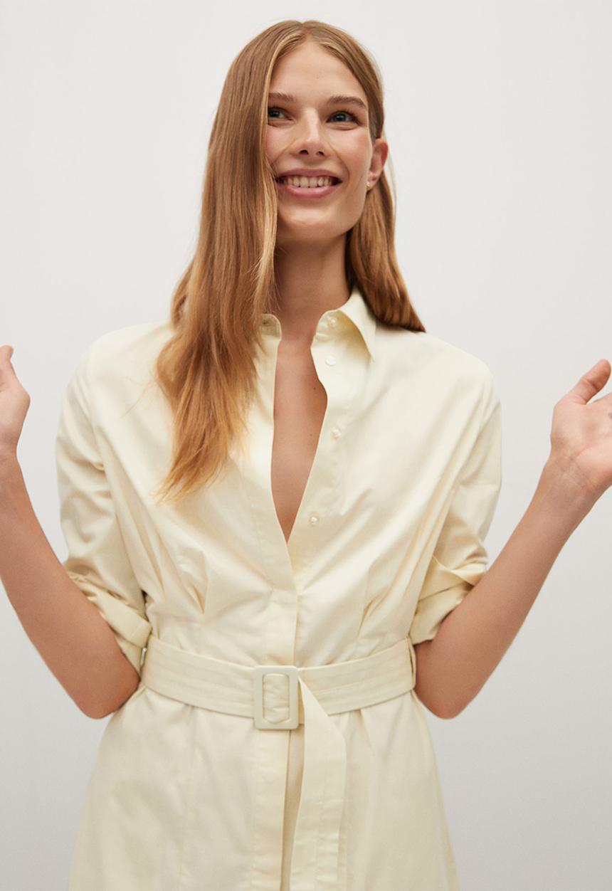 MANGO - Dress mexi-a - neutral