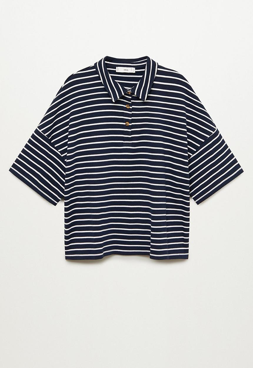 MANGO - T-shirt polera - navy