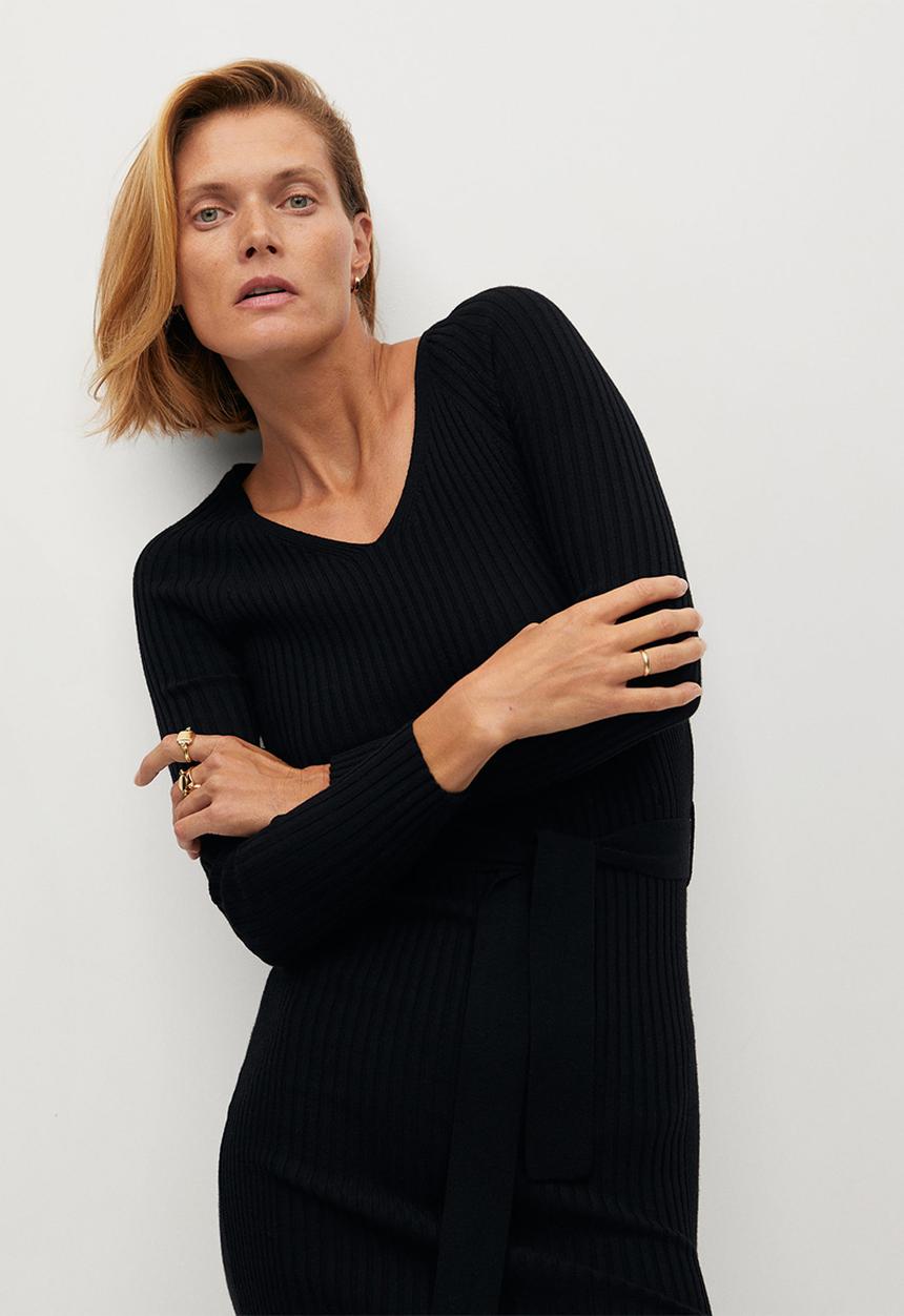 MANGO - Dress goleta - black