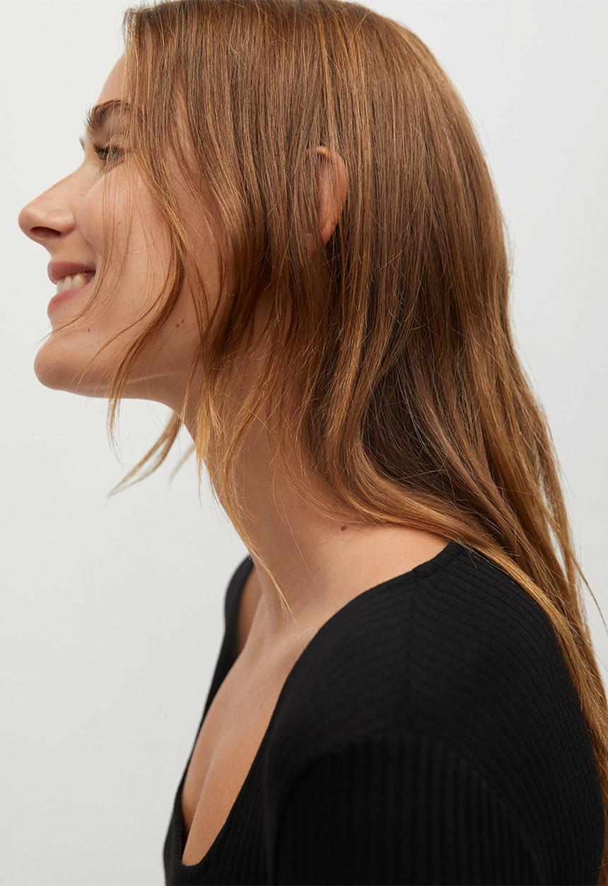 MANGO - T-shirt berta - black