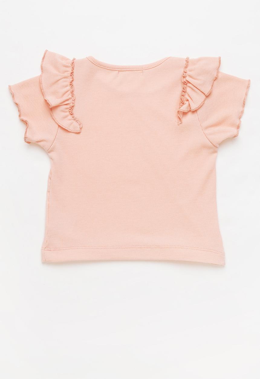 Superbalist Kids - Younger girls flounce sleeve top - pink