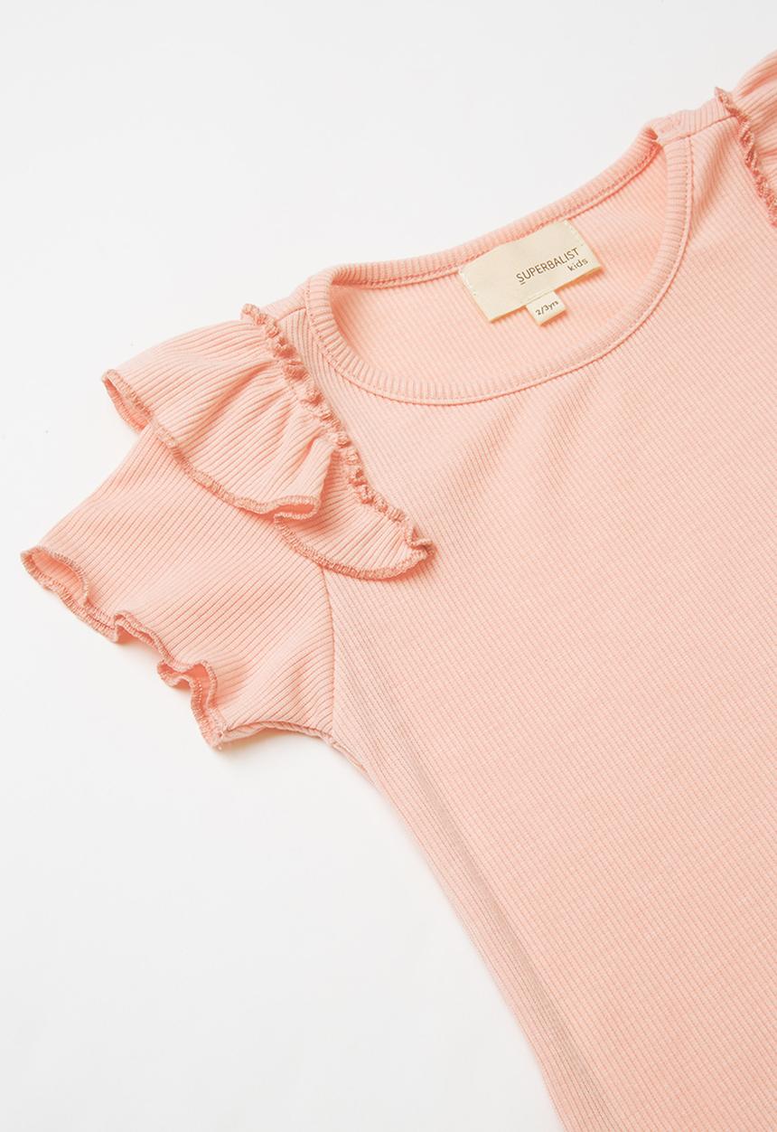 Superbalist Kids - Younger girls flounce sleeve top - pink
