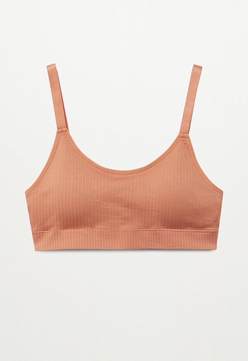 MANGO - Top bra mid impact claudi - light pastel orange