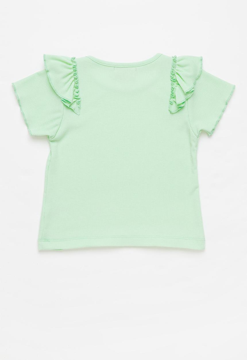 Superbalist Kids - Younger girls flounce sleeve top - mint