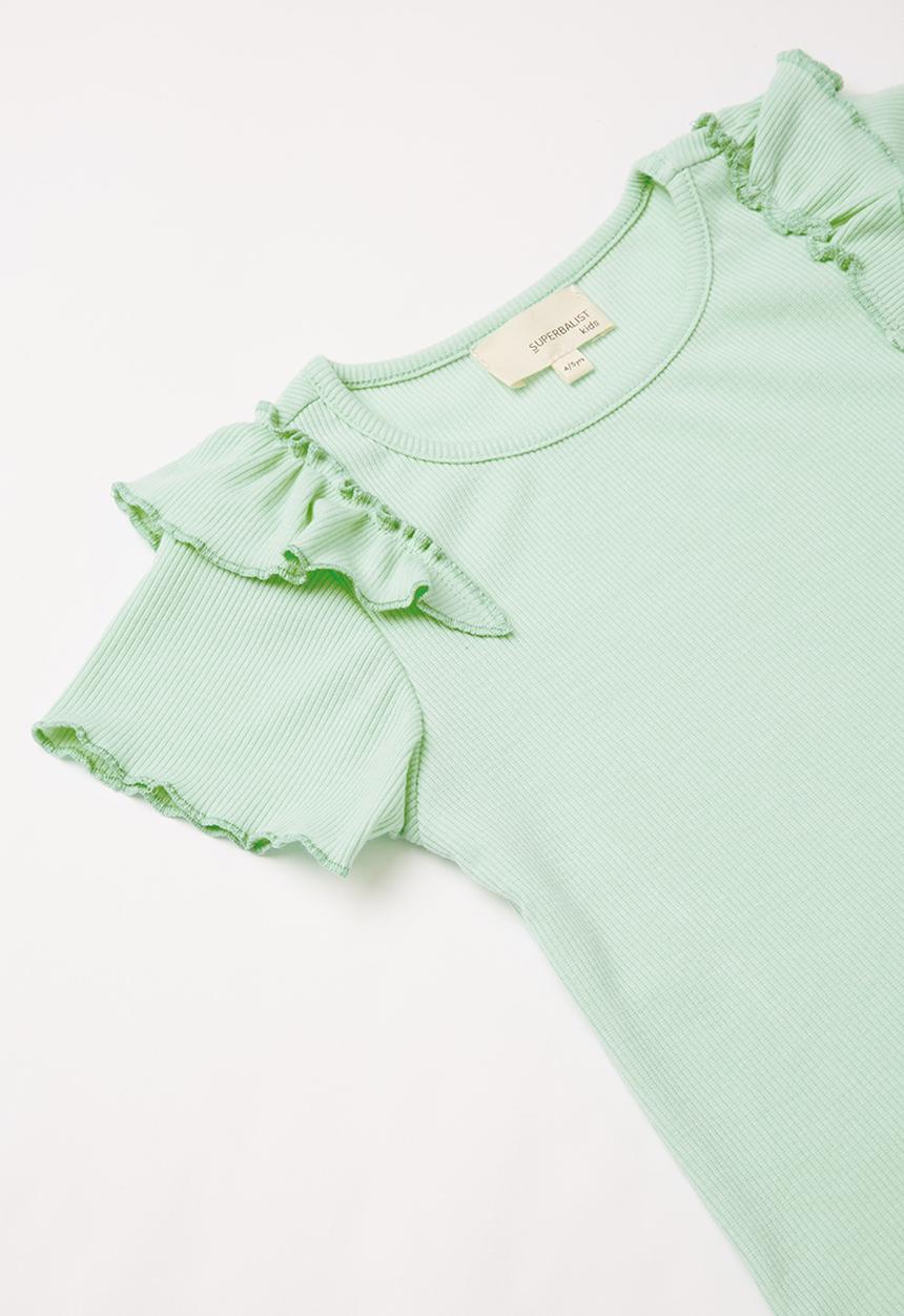 Superbalist Kids - Younger girls flounce sleeve top - mint