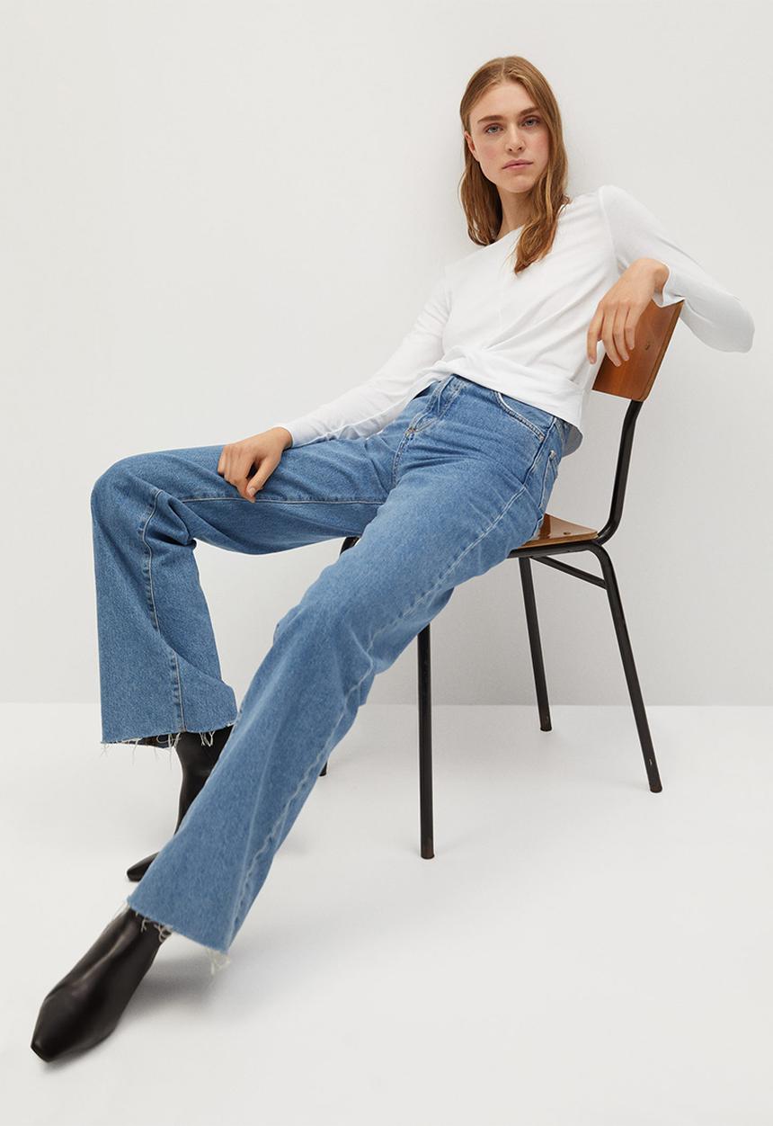MANGO - T-shirt iris - white