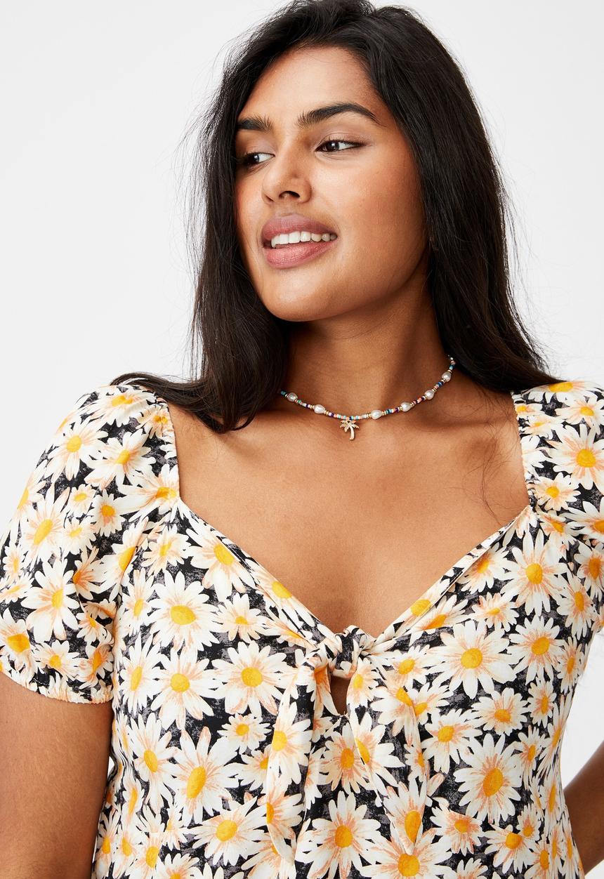 Cotton On - Curve woven casey midi dress - josie daisy black