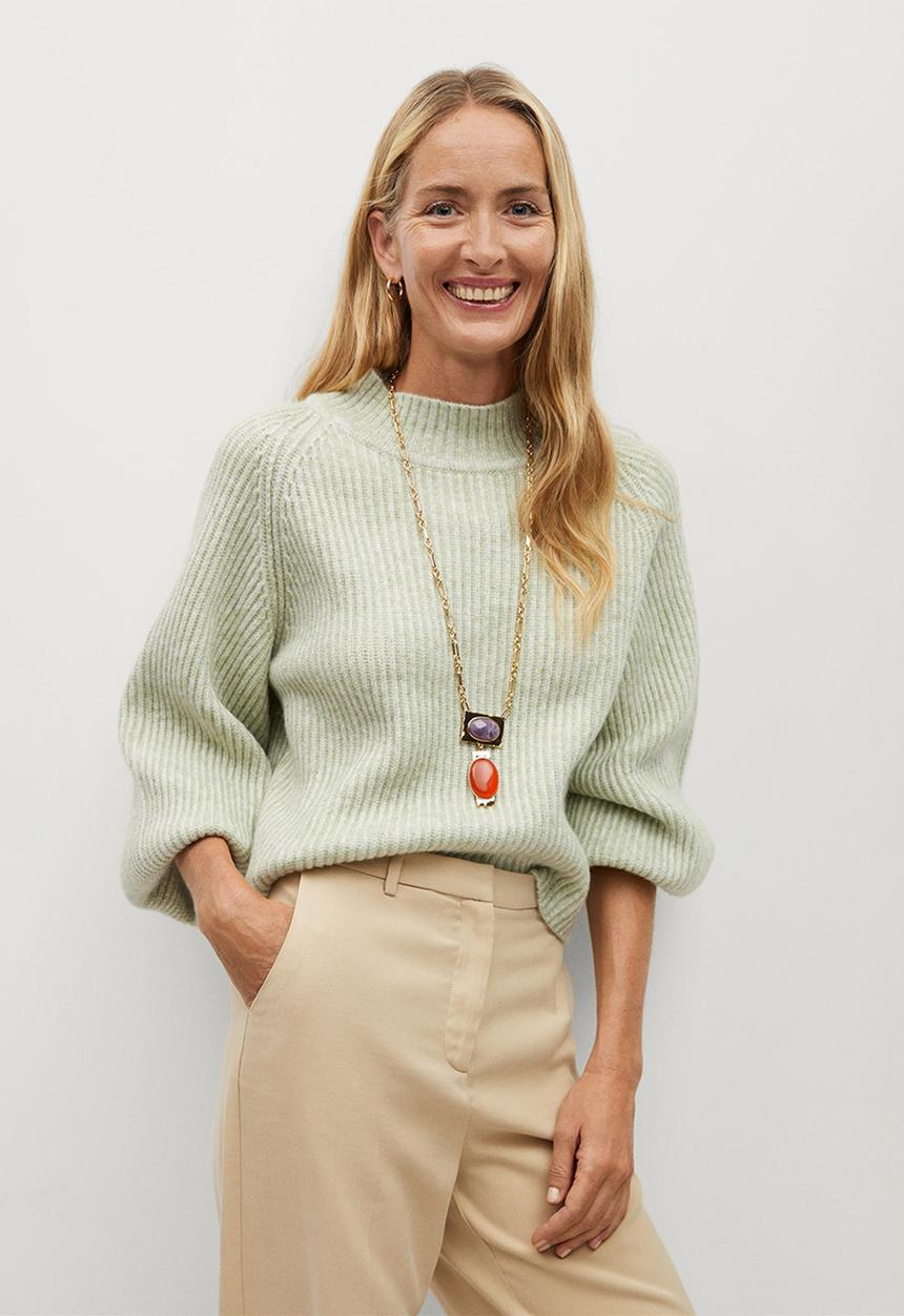 MANGO - Sweater merlo - pastel green