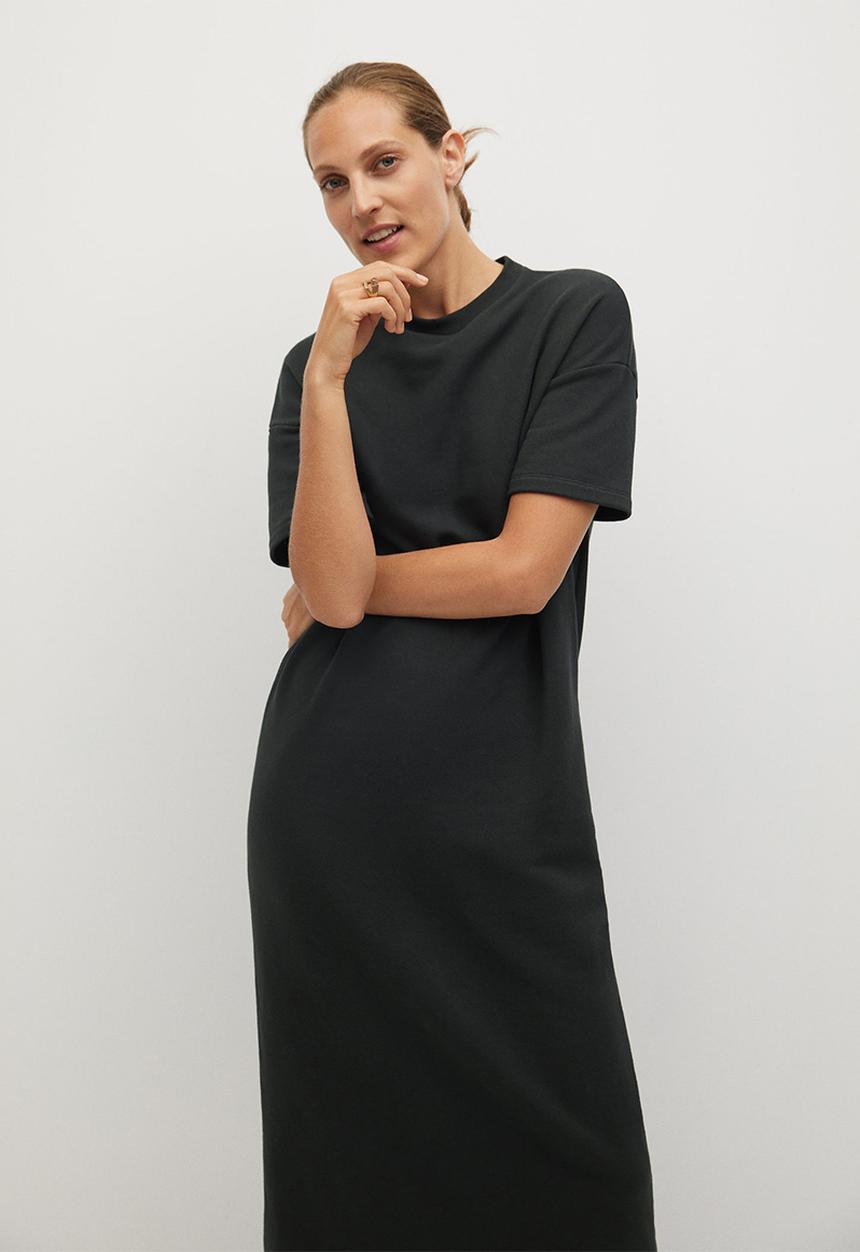 MANGO - Dress mad-a - charcoal