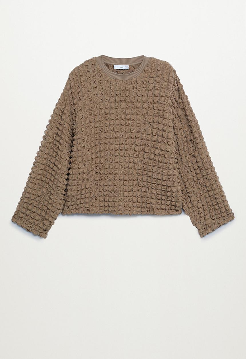 MANGO - Sweatshirt pompas - medium brown