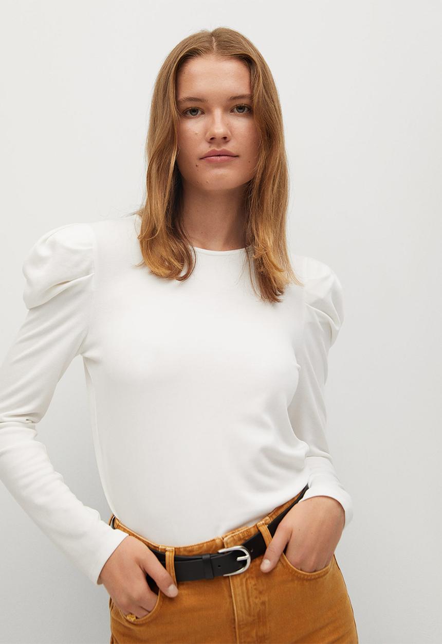 MANGO - T-shirt paloma - white 