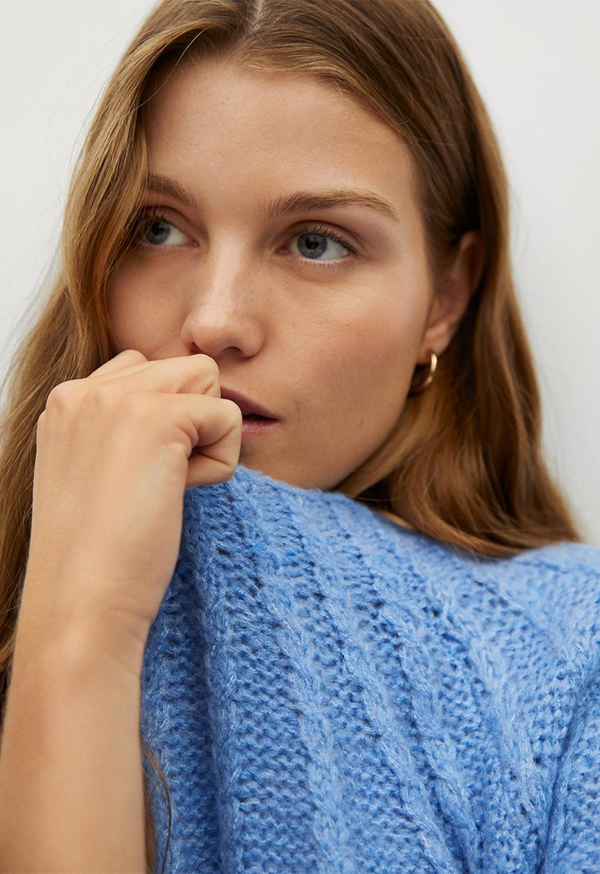 MANGO - Sweater handia - light pastel blue