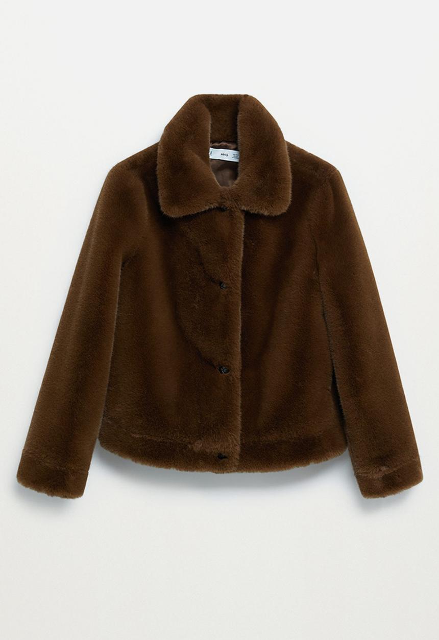 MANGO - Jacket wood - brown