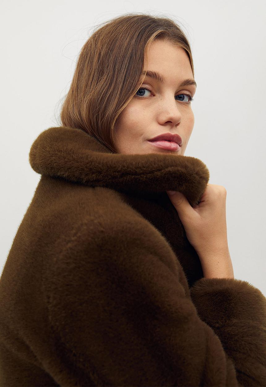MANGO - Jacket wood - brown