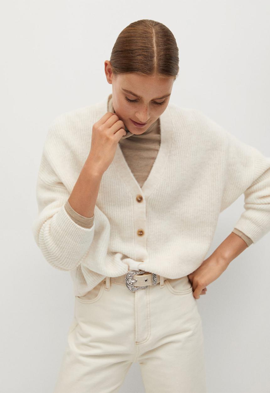 MANGO - Cardigan picky - light beige
