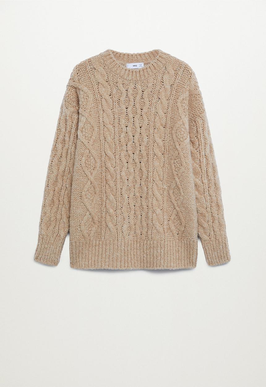 MANGO - Sweater manati - medium brown