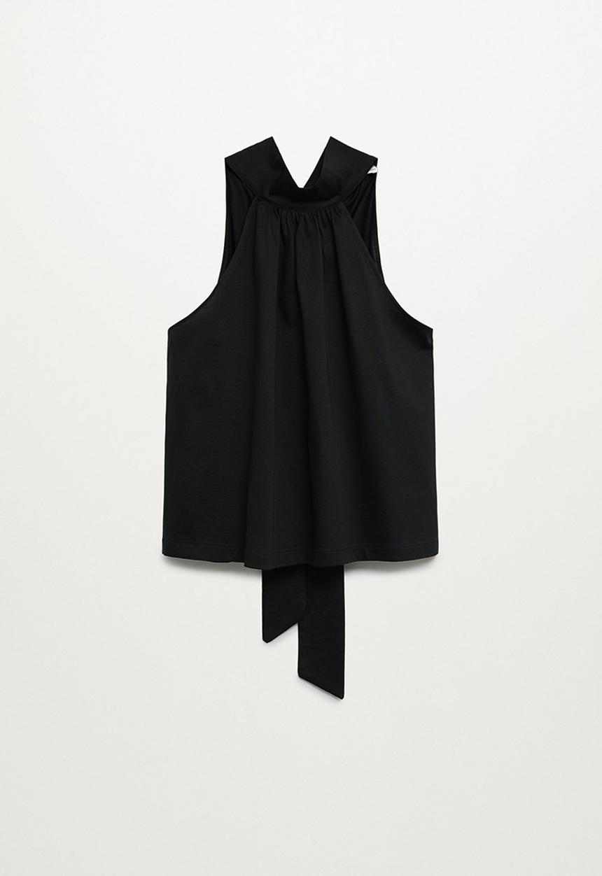 MANGO - Top scarlet - black