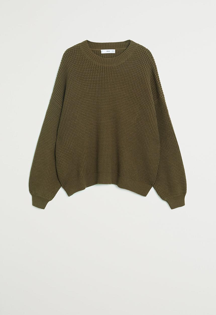 MANGO - Sweater grape - khaki