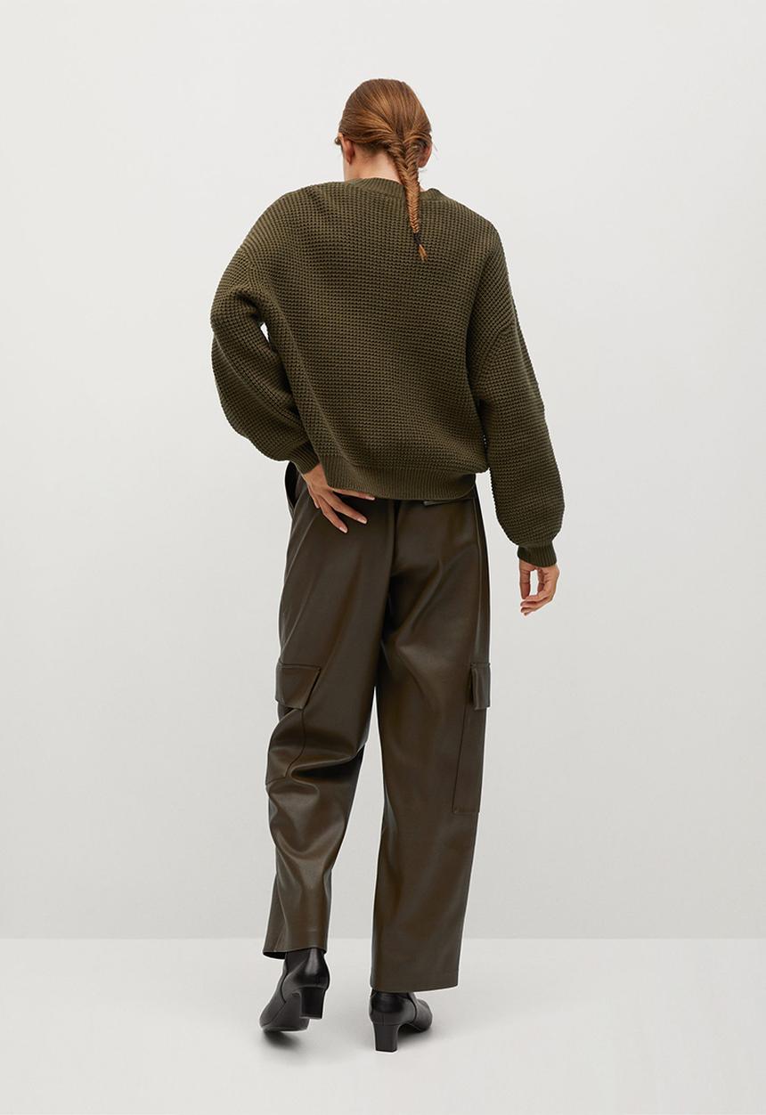 MANGO - Sweater grape - khaki