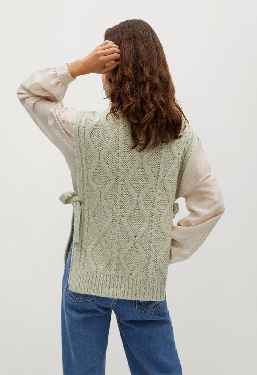 MANGO - Waistcoat manati - light pastel green