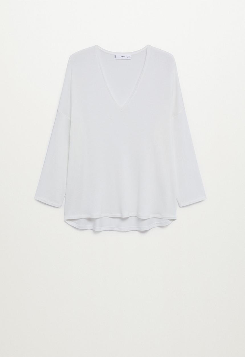 MANGO - T-shirt piceasy - white 