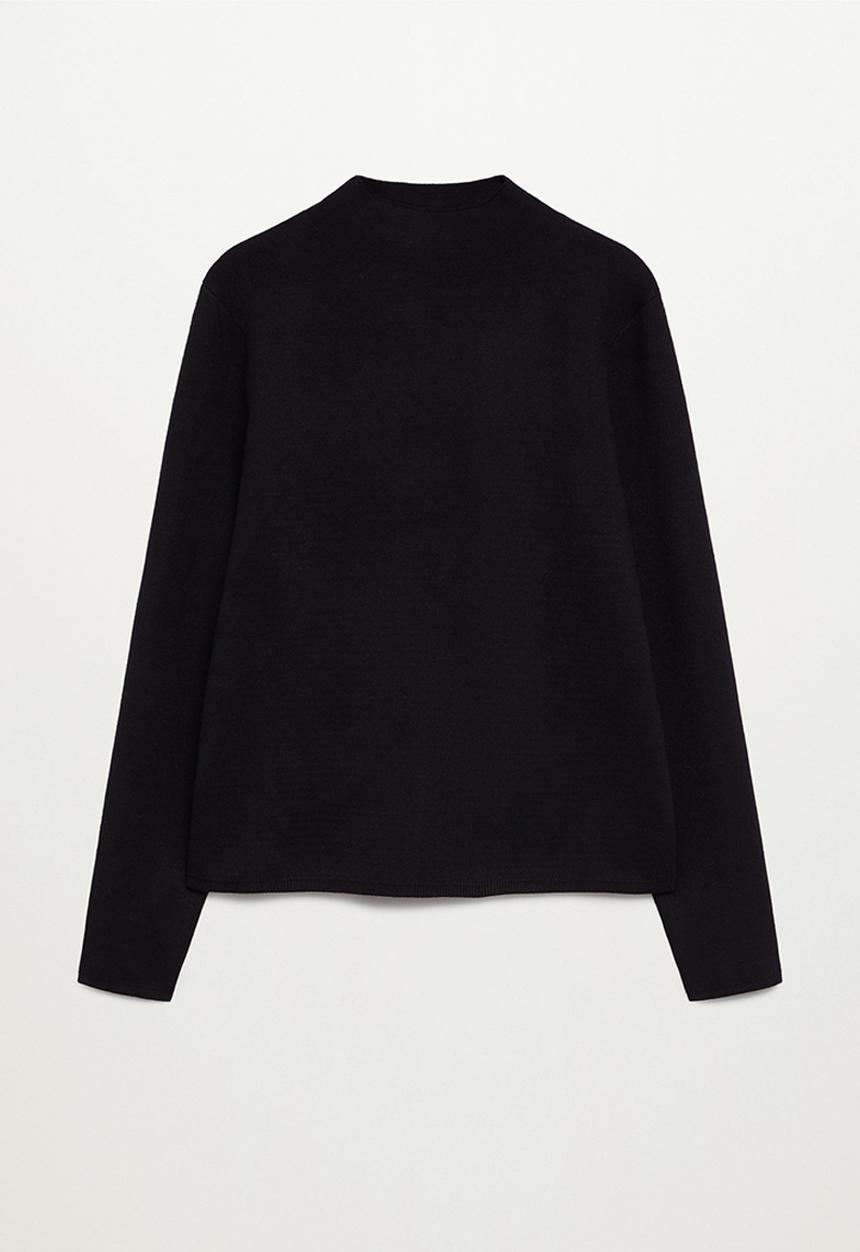 MANGO - Sweater chimney - black