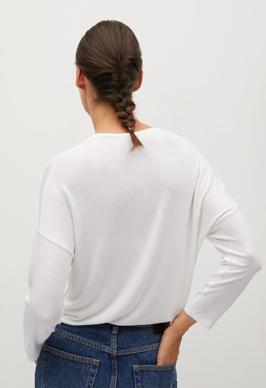 MANGO - T-shirt piceasy - white 