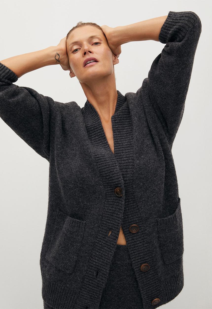 MANGO - Cardigan taldora - dark grey