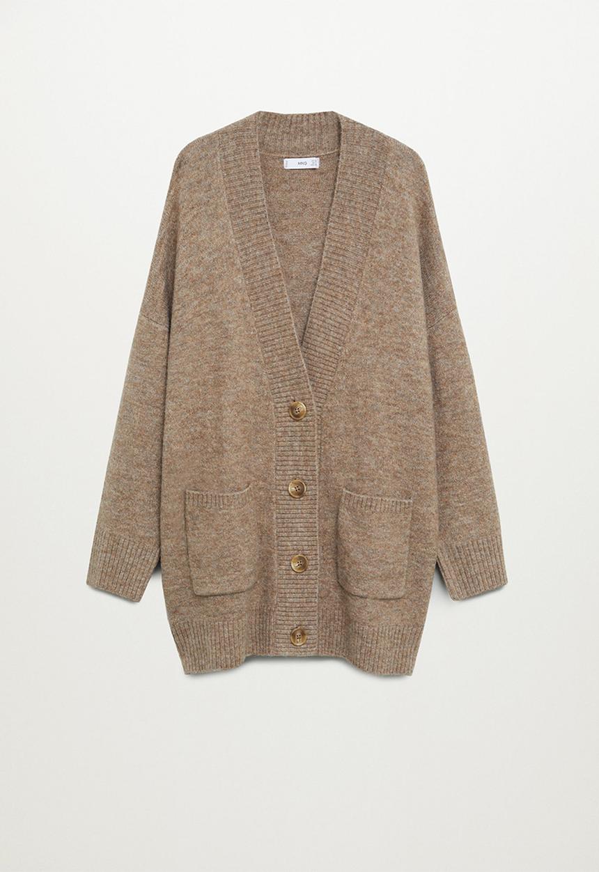 MANGO - Cardigan taldora - medium brown