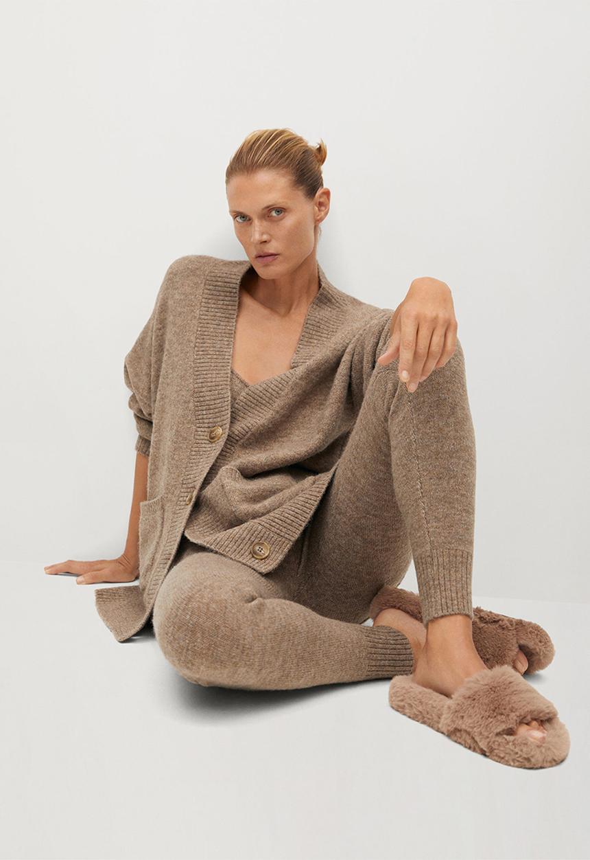 MANGO - Cardigan taldora - medium brown