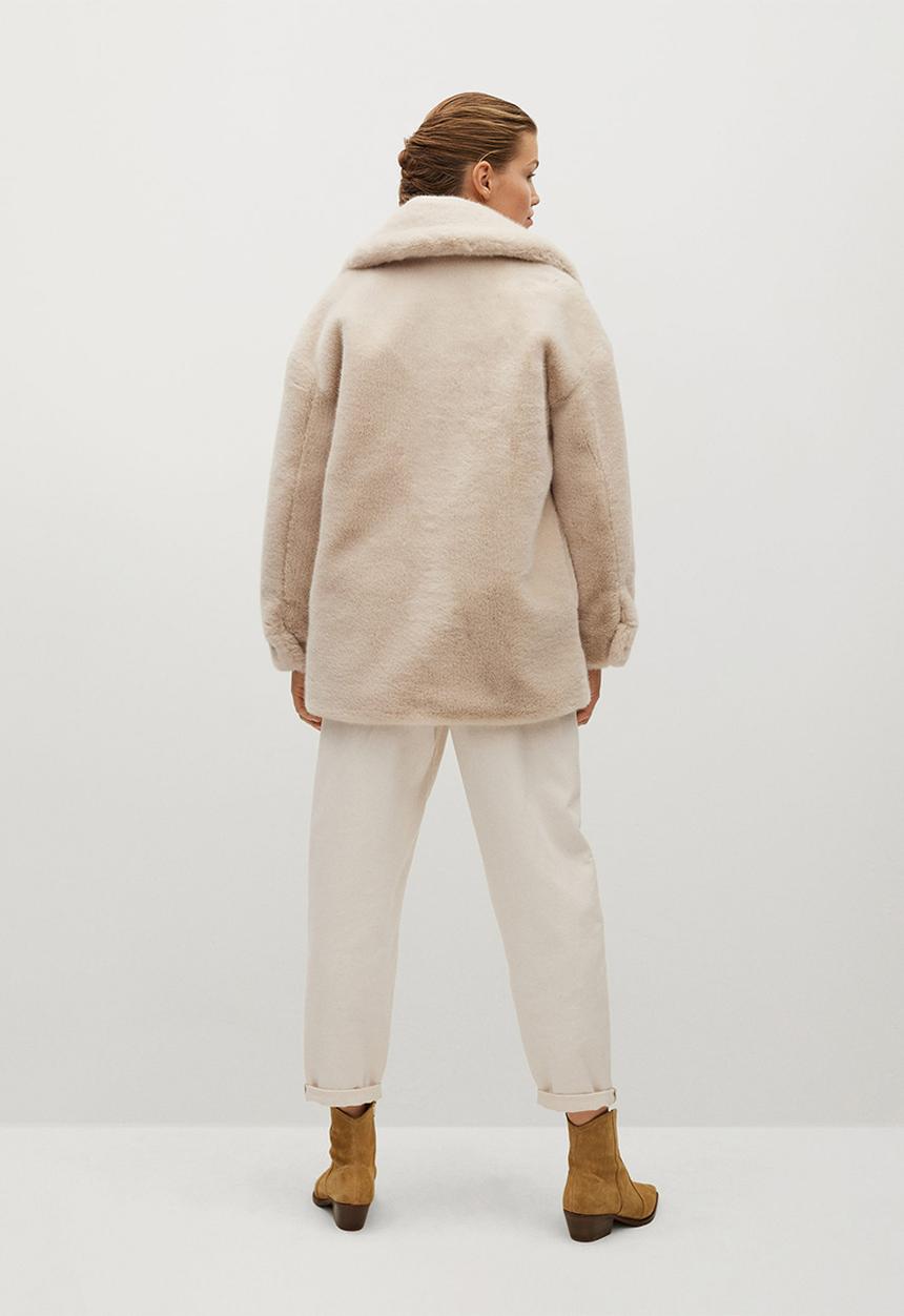 MANGO - Coat woodi - beige