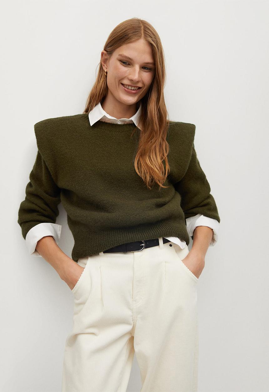 MANGO - Sweater rugby - khaki
