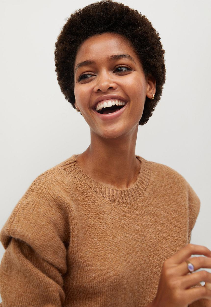 MANGO - Sweater rugby - medium brown