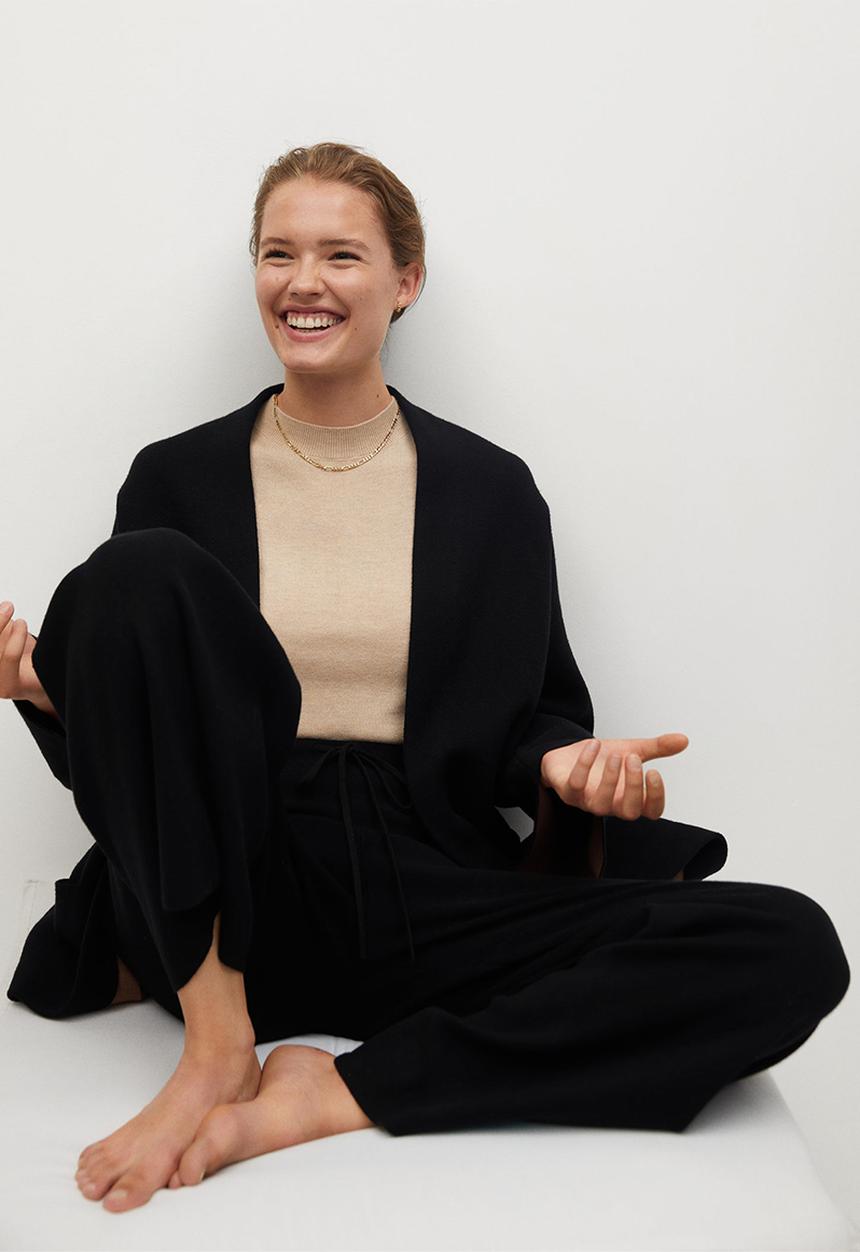 MANGO - Cardigan sol-a - black