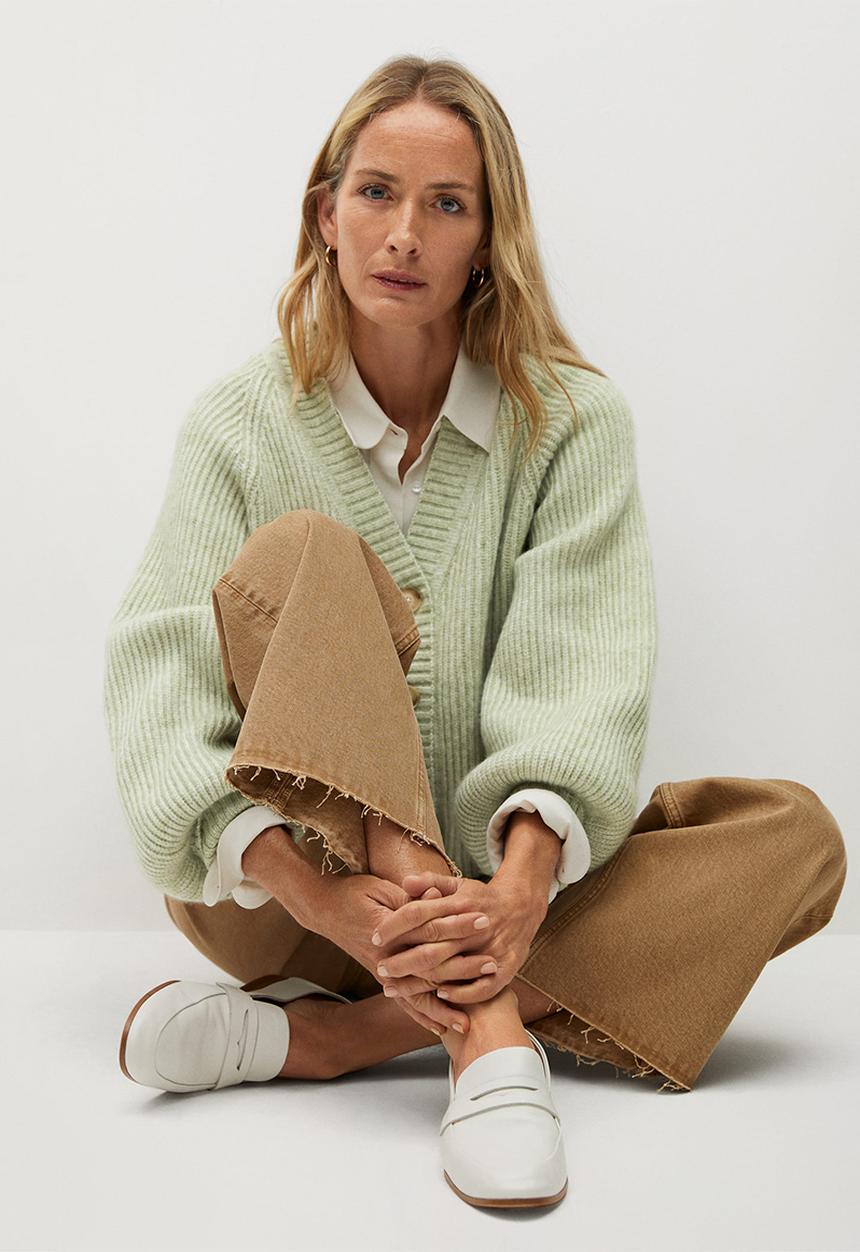 MANGO - Cardigan merlo - light pastel green