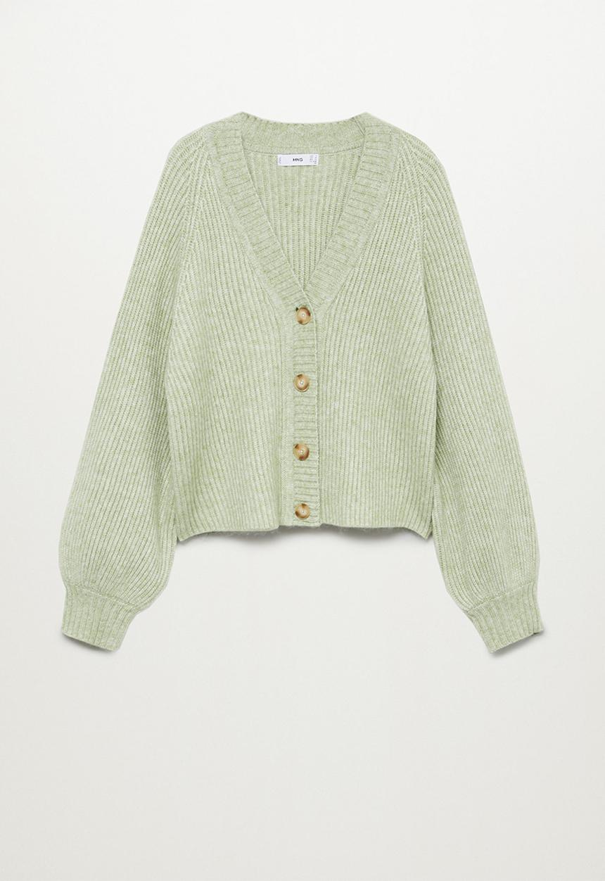 MANGO - Cardigan merlo - light pastel green