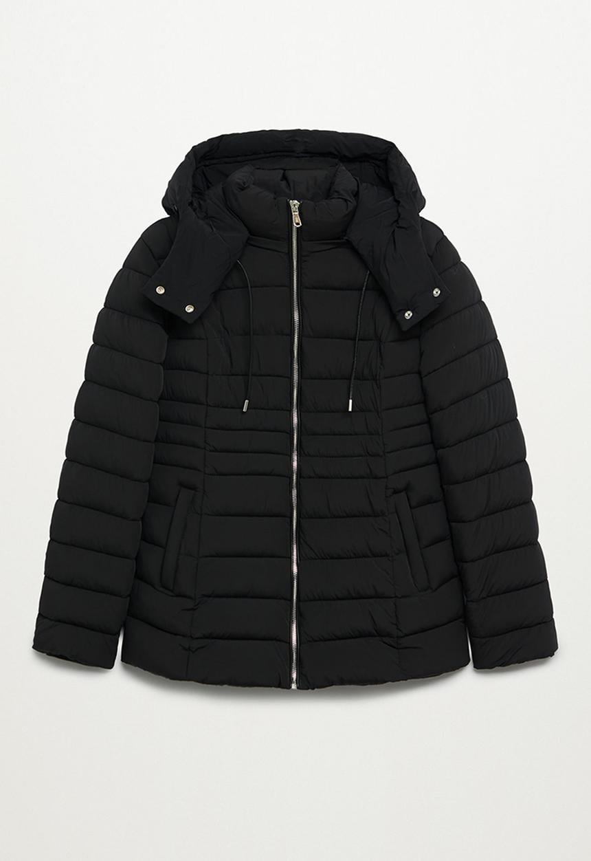 MANGO - Anorak poni - black