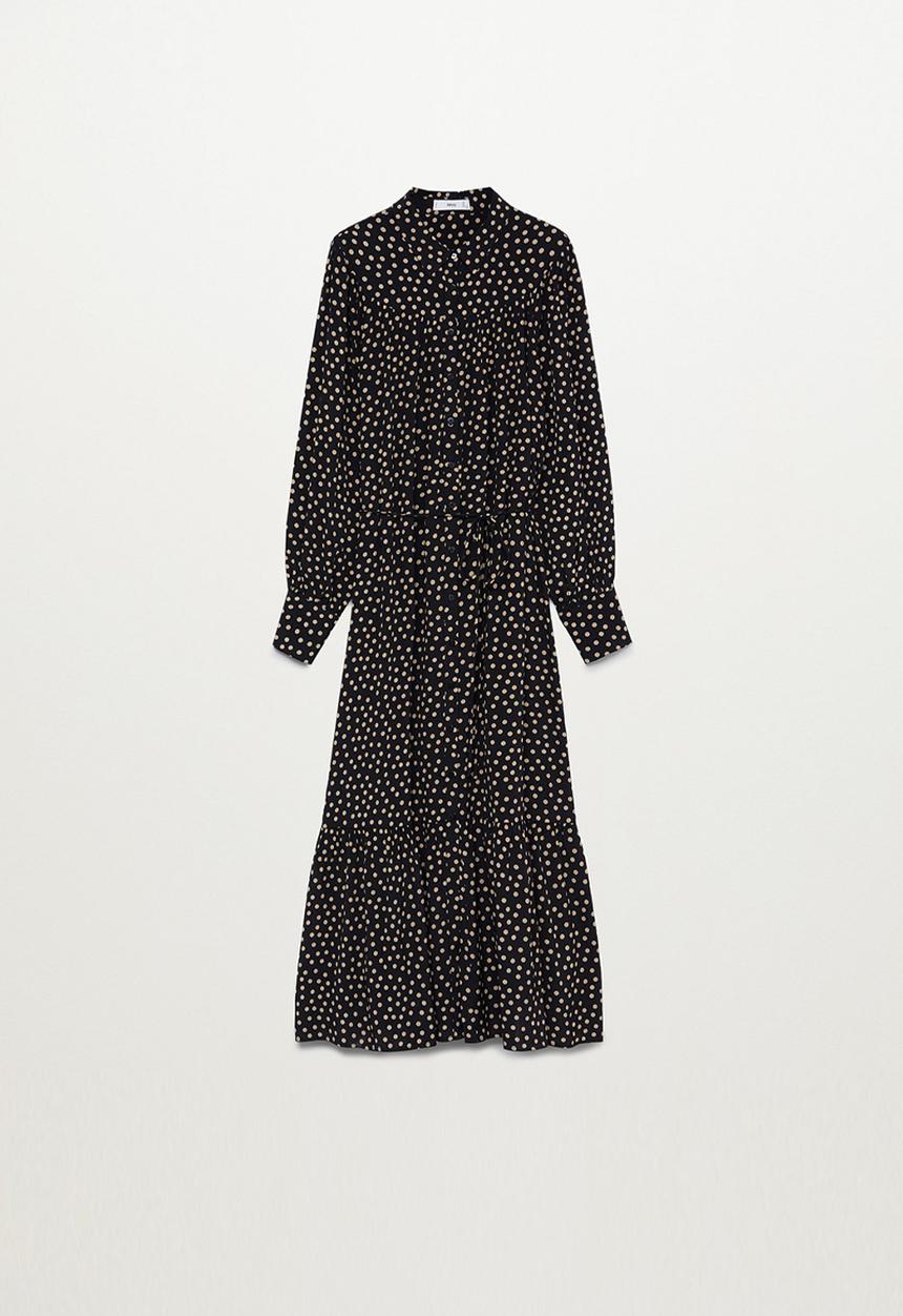 MANGO - Dress peach - black