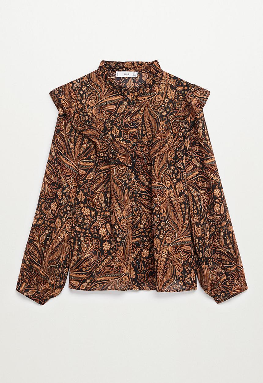 MANGO - Blouse oslo - brown