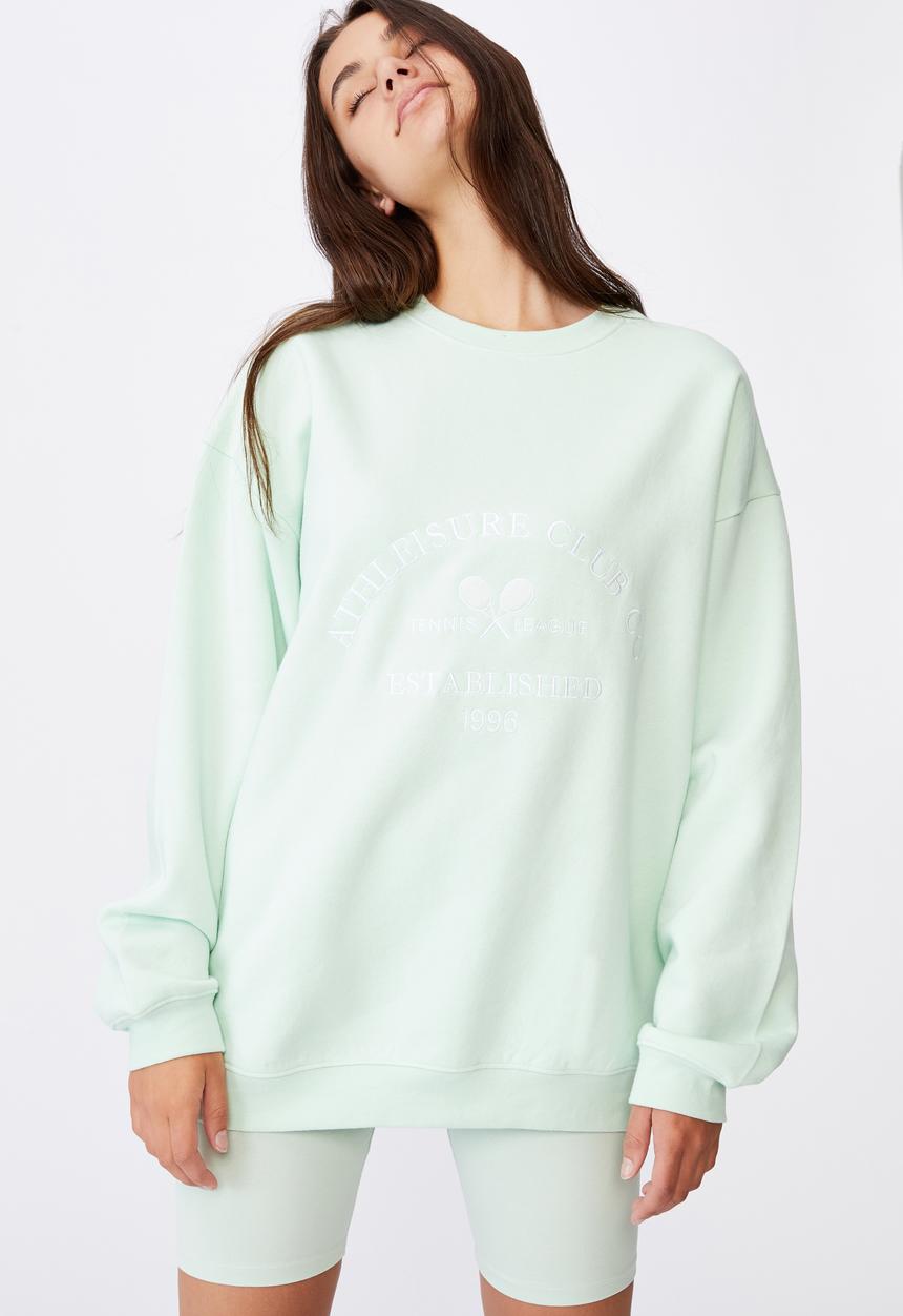 Factorie - Os graphic crew - celadon/athleisure club