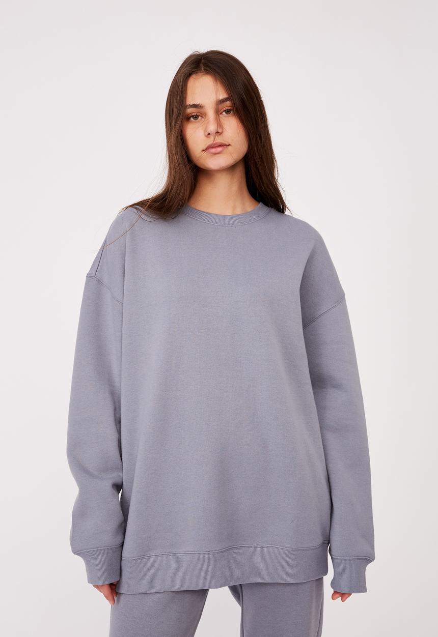 Factorie - Oversized crew neck sweater - fog grey