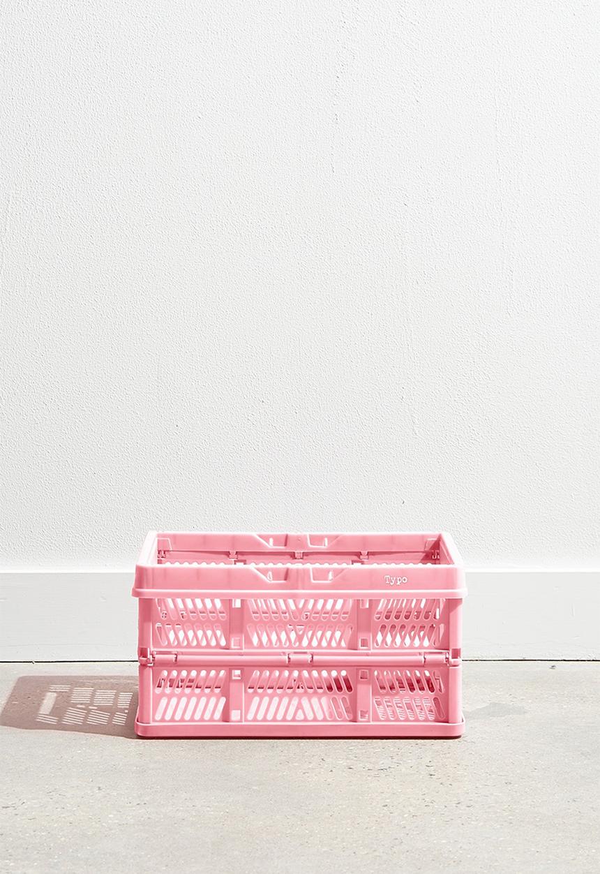 Typo - Small foldable storage-plastic pink