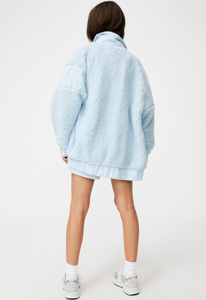 Factorie - Oversized teddy jacket - skyway blue