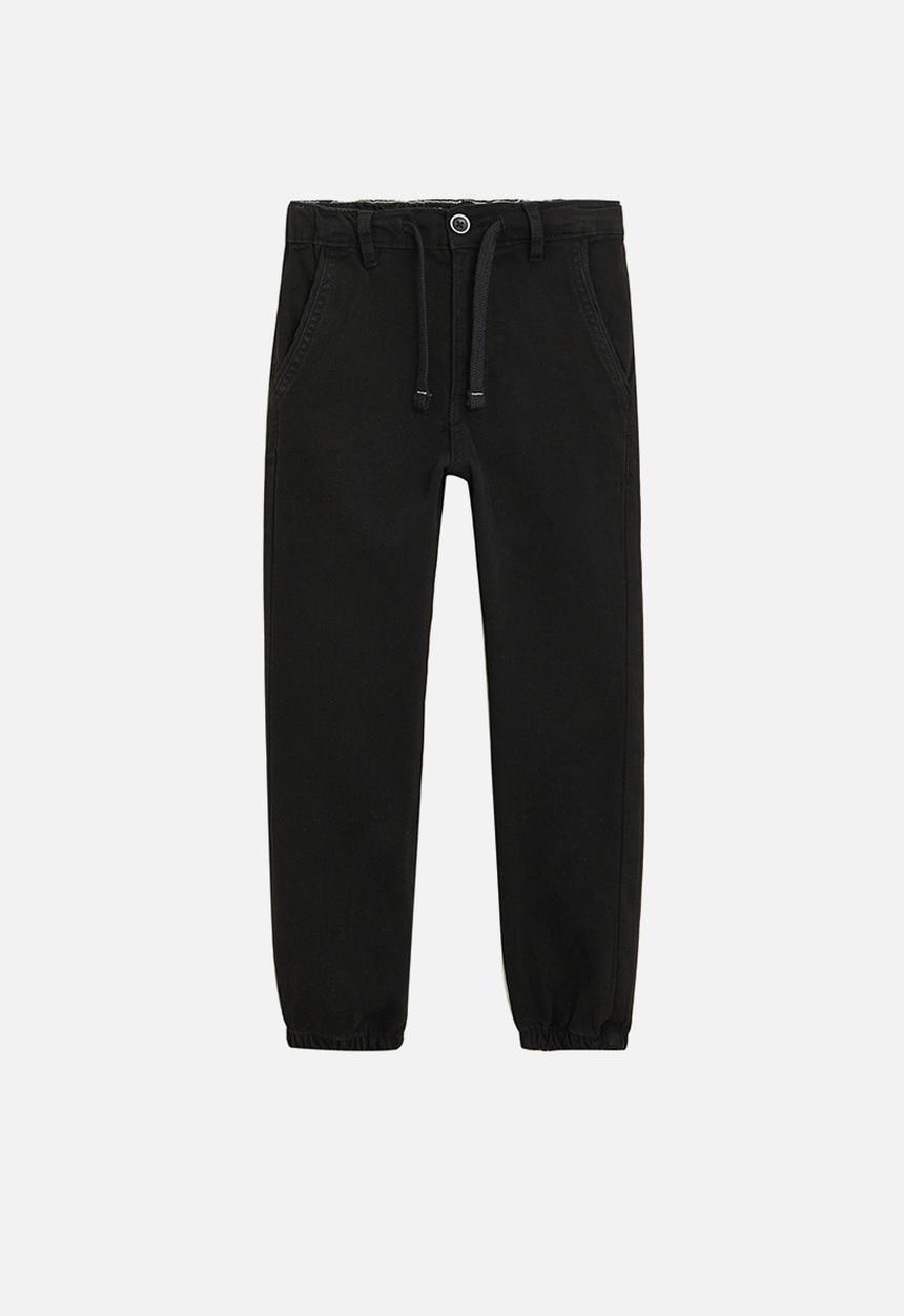 MANGO - Cord trousers - black
