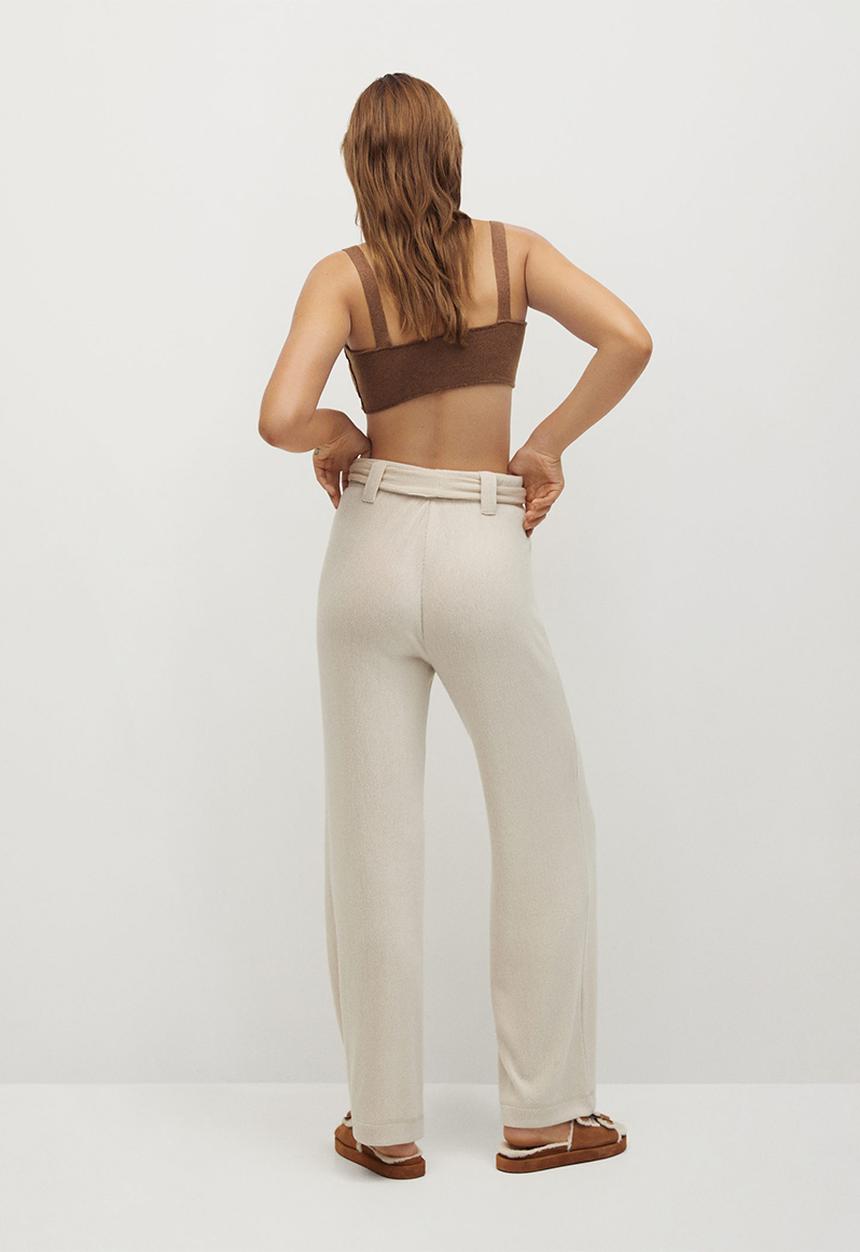 MANGO - Trousers palazzo - neutral
