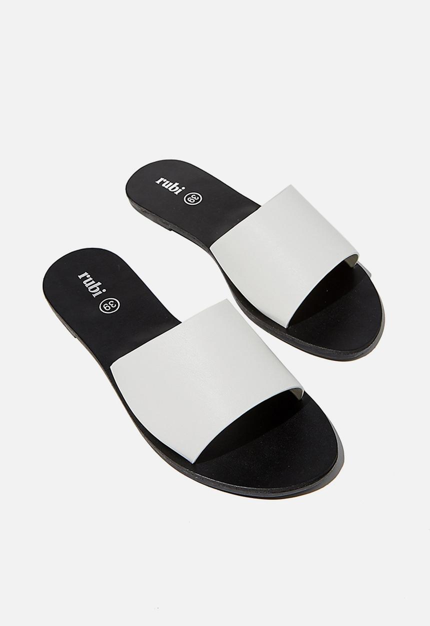 Cotton On - Carrie minimal slide - white & black