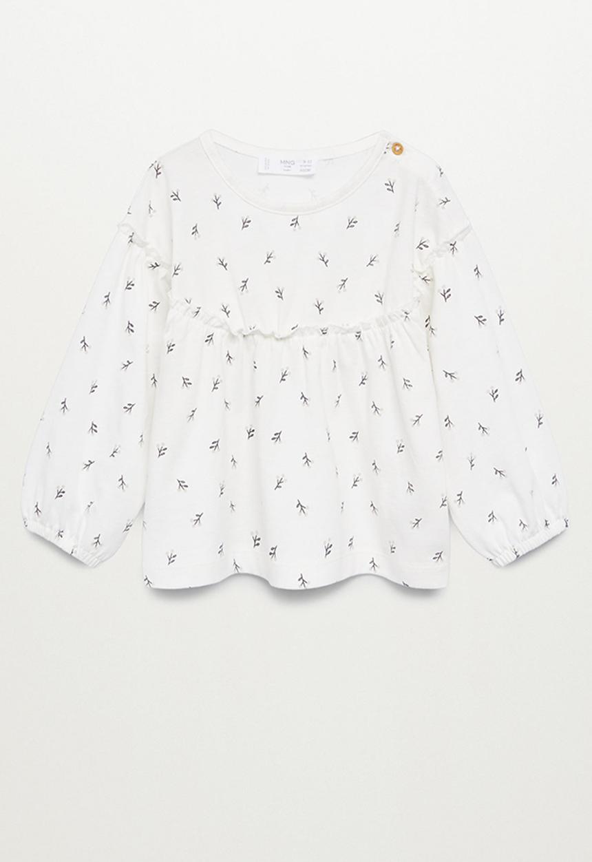 MANGO - Irina long sleeve tee - white